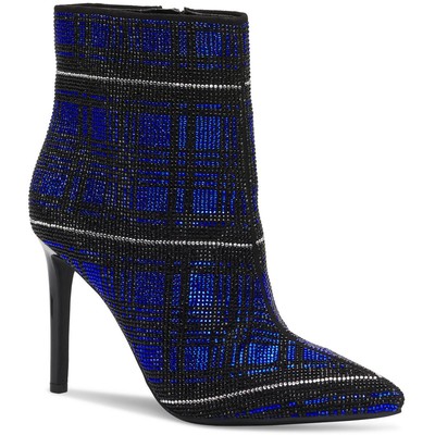 

Женские ботильоны INC Reisa, синие со стразами, размер 6, средний (B,M) BHFO 5894, Cobalt plaid, Reisa