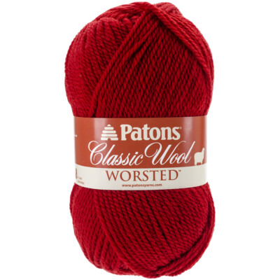 Spinrite 244077-230 Classic Wool Yarn-Bright Red (5Pk)