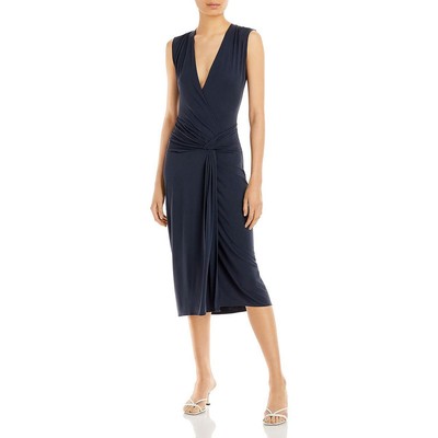 

Женское синее платье миди без рукавов с запахом Rag - Bone  BHFO 6669, Salute