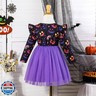 ZFZDRen 12M-8Y Baby Girl Outfits Toddler Tutu Dress Kid Long Sleeve Tulle Dresses Holiday Party Clothes (Purple,6-7 Years)