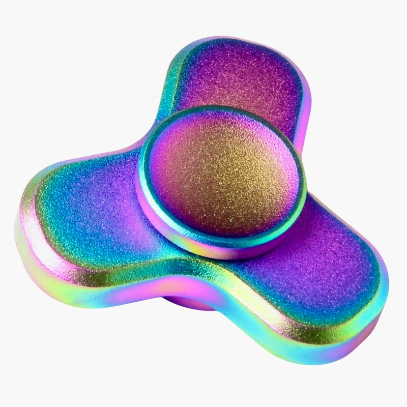 Metal Fidget Spinner for Adults (Tri Spinner, Iris) Quality Fidget Toy for ADHD