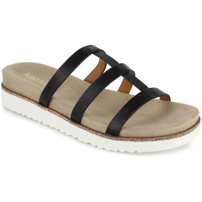 

Kensie Womens Duckee-B Black Slide Sandals Shoes 9 Medium (B,M) BHFO 7319, Черный, Duckee-B