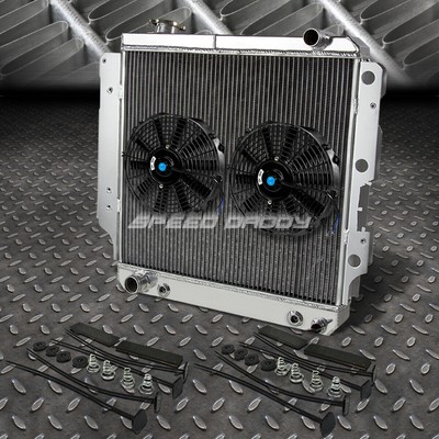 3-РЯДНЫЙ АЛЮМИНИЕВЫЙ РАДИАТОР + 2X9 ВЕНТИЛЯТОРОВ ЧЕРНОГО ЦВЕТА ДЛЯ 87-06 JEEP WRANGLER YJ/TJ 2.4-4.2