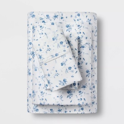 Printed Performance 400 Thread Count Sheet Set Threshold  Size King Color White