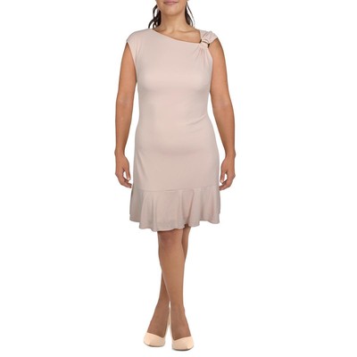 

Женское асимметричное платье прямого кроя до колена Lauren Ralph Lauren BHFO 0250, Pale pink