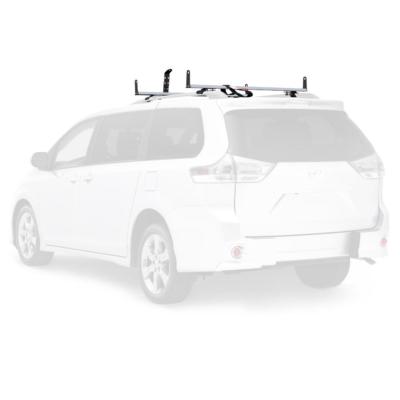 Silver Factory Roof Rail Clamp-On Ladder Van Rack 60" bar with side supports