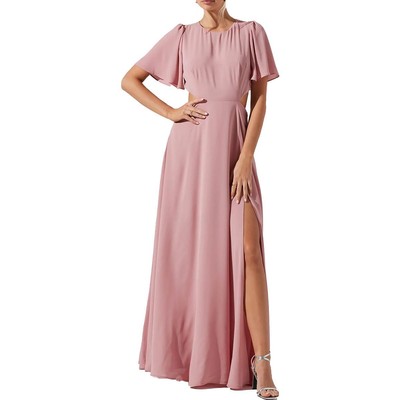 ASTR the Label Женское вечернее платье из розового шифона Katrina XS BHFO 9998