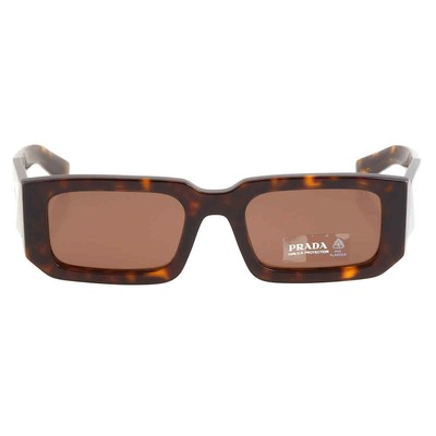 Pre-owned Prada Dark Brown Rectangular Men's Sunglasses Pr 06ys 2au8c1 53 Pr 06ys 2au8c1