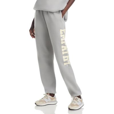 The Mayfair Group Womens Pocket Embroidery Lettering Jogger Pants BHFO 8506