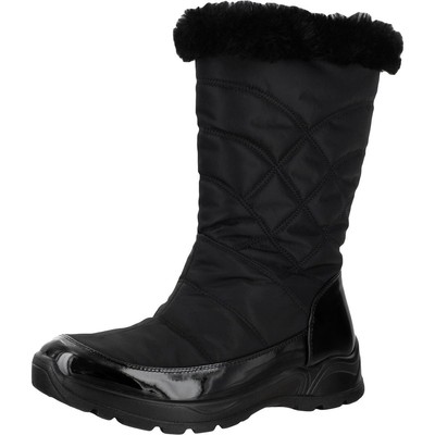 

Женские зимние сапоги Easy Street Cuddle из искусственного меха в холодную погоду BHFO 7782, Black patent/nylon, Cuddle