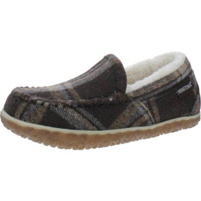 Коричневые шлепанцы-мокасины Minnetonka для девочек 6 средних (B, M) размеров Big Kid BHFO 1469