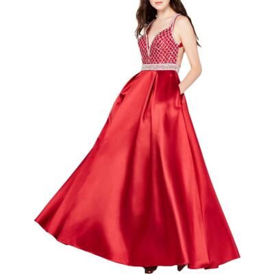 TLC Say Yes To The Prom Womens Jeweled Maxi Prom Evening Dress Juniors BHFO 9118
