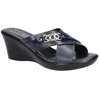 

Женские босоножки на танкетке Tuscany By Easy Street Maggia Navy 12 Medium (B,M) 7588, Navy/patent, Maggia