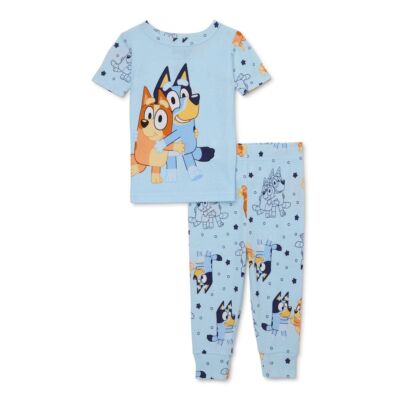 Bluey and Bingo Toddler Boy's Girl's Cotton Character Pajama Set