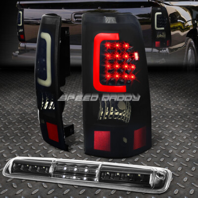 ЗАДНЯЯ СВЕТОДИОДНАЯ ПАНЕЛЬ ЧЕРНОГО ЦВЕТА + 3-Й СТОП-СИГНАЛ И ГРУЗОВОЙ ФОНАРЬ ДЛЯ 03-07 CHEVY SILVERADO/SIERRA