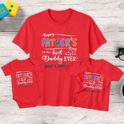 Camiseta personalizada para hombre y niños Best Daddy Ever Funny Fathers Day ...