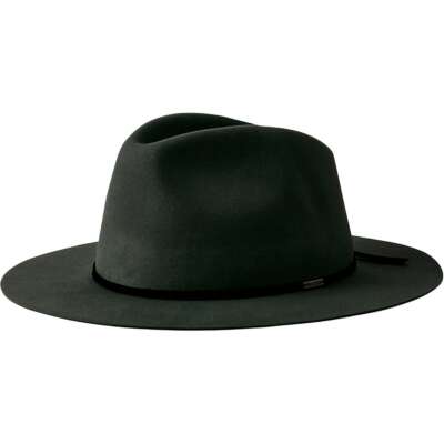 

Складная шляпа-федора Brixton Wesley, вымытая черная, Washed black, Brixton