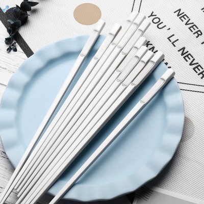 Imitation bone china Japanese style pointed sushi chopsticks white chopsticks tr