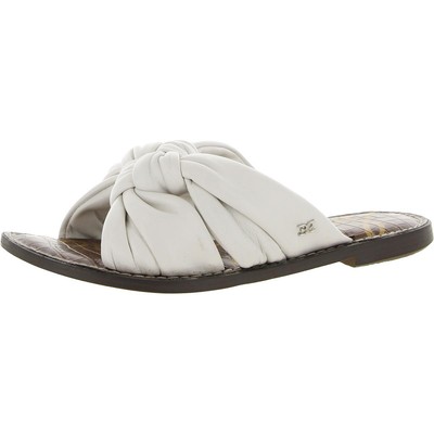 

Женские белые кожаные шлепанцы Sam Edelman Garson 7.5 Medium (B,M) BHFO 7347, White leather