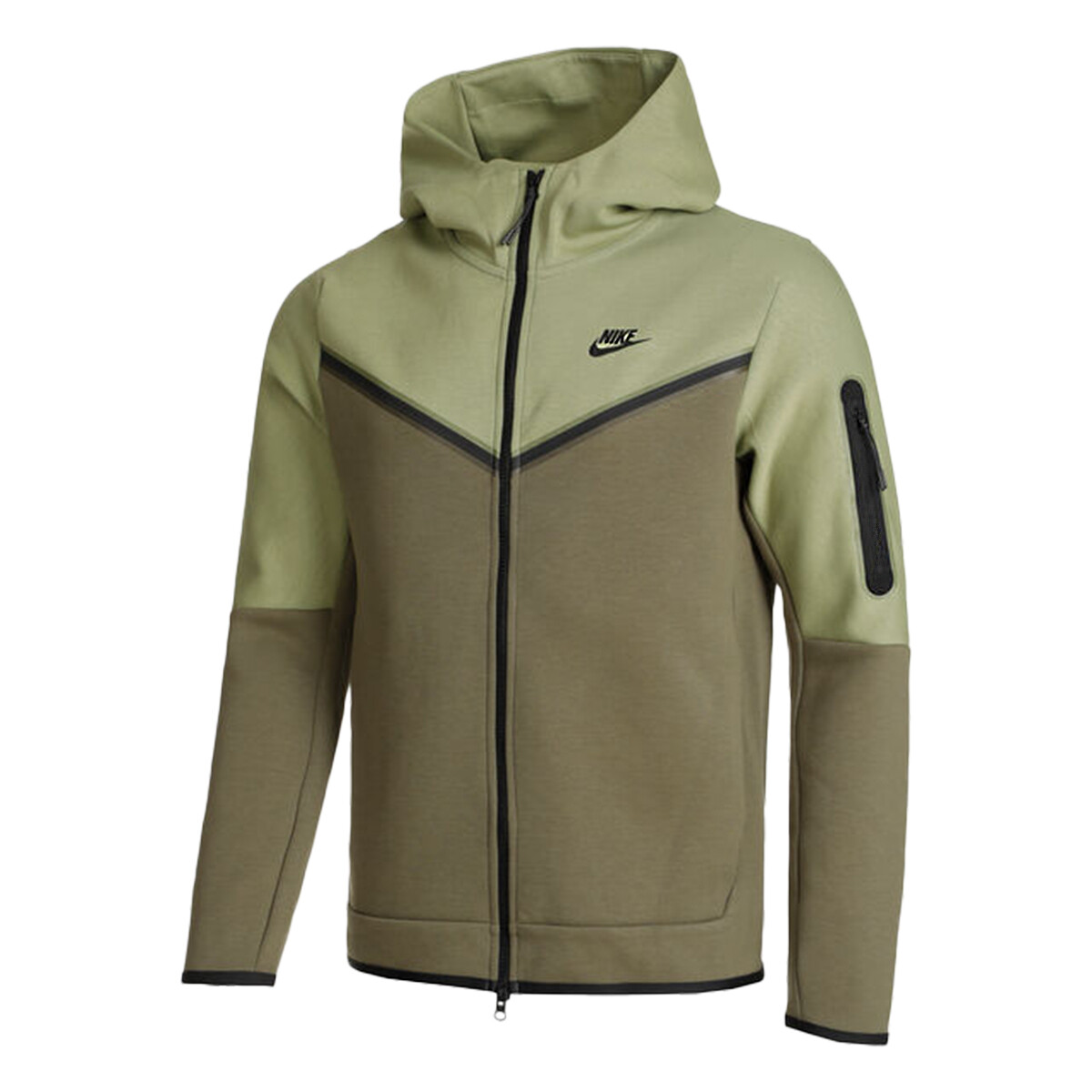 

Мужская флисовая худи Nike Tech с молнией во всю длину, кожа аллигатора, средний оливково-зеленый CU4489-334