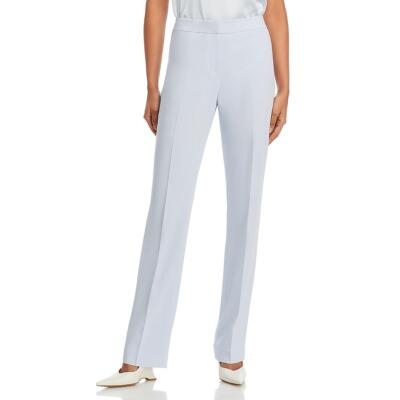 Lafayette 148 Womens Barrow Silk Blend Trousers Flat Front Dress Pants BHFO 0988