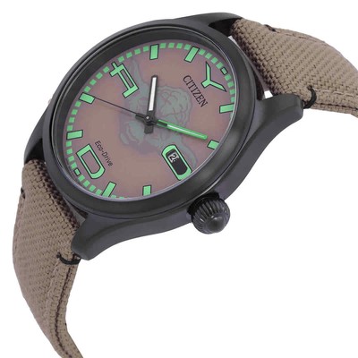 Pre-owned Citizen Yoda Star Wars Brown Dial Men's Watch Bm6839-06w