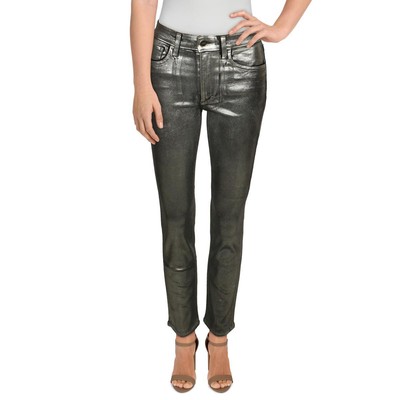 

Женские джинсы-сигареты Joes Jeans Luna Silver с высокой посадкой до щиколотки  BHFO 8226, Серебряный