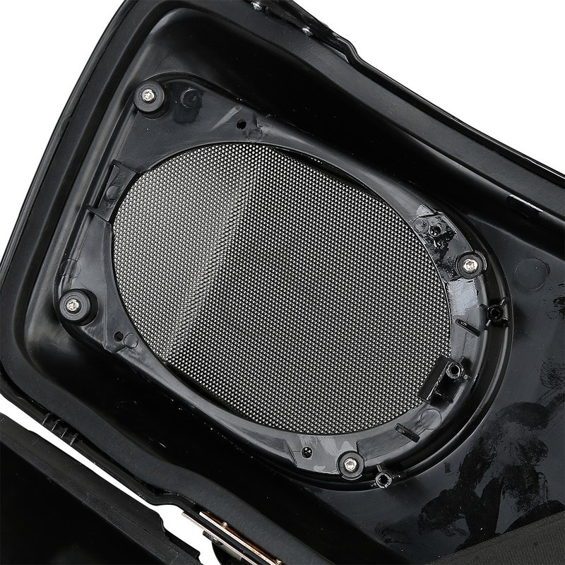 5" Stretched Extended Saddle Bags Saddlebags + Speakers For Harley