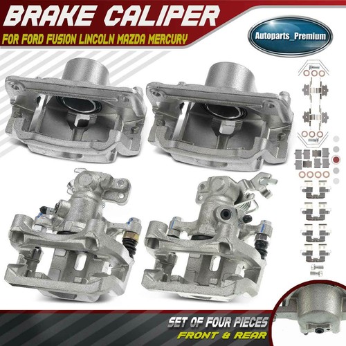 4x Brake Calipers w/ Bracket for Ford Fusion Lincoln Mazda Mercury