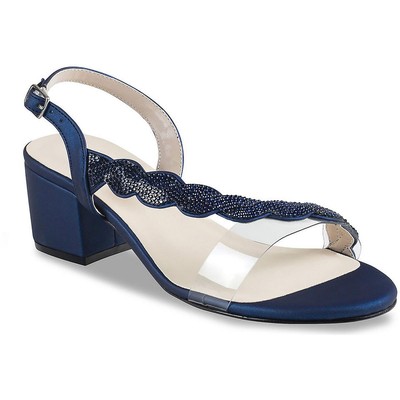 Модные женские туфли из искусственной кожи темно-синего цвета на каблуке 8,5 см (B, M) BHFO 4023