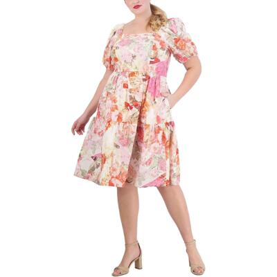 Женское хлопковое вечернее платье миди длиной ниже колена от Vince Camuto Plus BHFO 9239