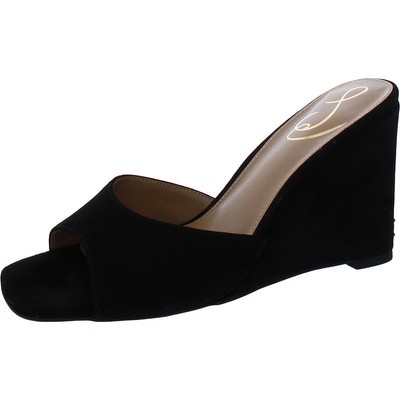 Женские босоножки на танкетке Sam Edelman Merrick черного цвета, размер 8,5, средний (B,M), BHFO 1263