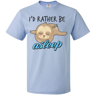 Inktastic Id Rather Be Asleep With Sleeping Sloth T-Shirt Animals Sleep Slot