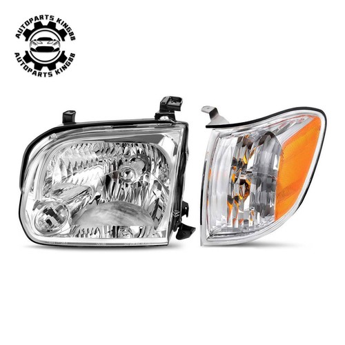 For 2005-2006 Toyota Tundra 2005-2007 Sequoia Headlights Halogen Headlamps Amber