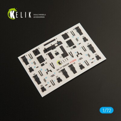 UH-1Y Venom interior 3D decals for Dream Model kit KeliK K72026 Scale 1:72 