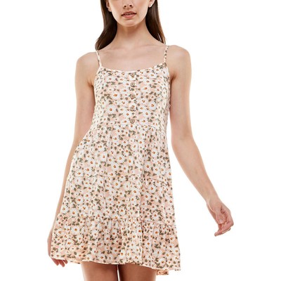 Почти знаменитое женское розовое мини-платье с цветочным принтом для юниоров M BHFO 8874