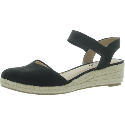 LifeStride Womens Kimmie Black Wedge Sandals Shoes 9.5 Wide (C,D,W) BHFO 0071