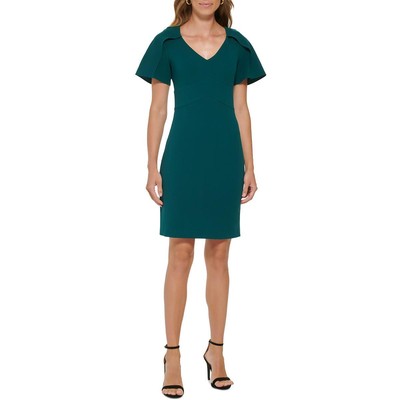 Женское зеленое офисное мини-платье-футляр для работы DKNY 16 BHFO 9901