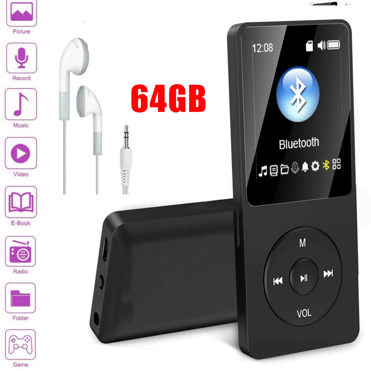 Hifi Music Speakers Mp4 Media Recorder Us