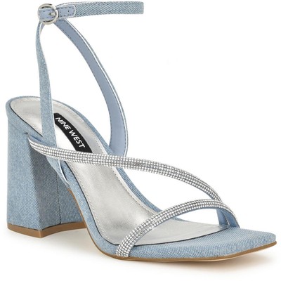 Женские туфли Nine West WN Gaden 7 синего цвета с ремешком на щиколотке 10 среднего размера (B, M) BHFO 1721