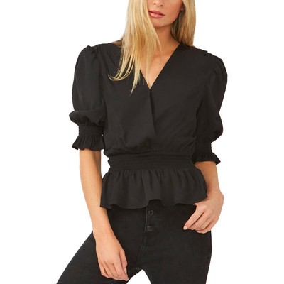 

Riley - Rae Женская блуза-рубашка с присборенной баской BHFO 2967, Rich black