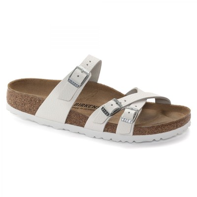 Pre-owned Birkenstock Women's Franca White Leather (regular Width) - 1024395, Multi