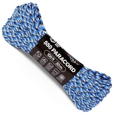 Blue 550 Paracord 7 Strand Core 5/32 inch 100ft UV Resistant Versatile Rope