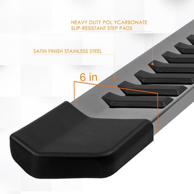 For 99-16 Ford Super Duty Extended Cab 6"Side Step Nerf Bar Running Board Black