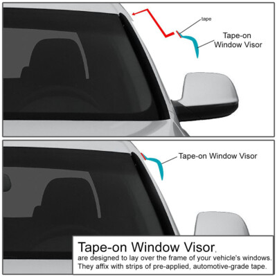 FOR 01-12 ESCAPE/MARINER SMOKE TINT WINDOW VISOR SHADE/VENT WIND/RAIN DEFLECTOR