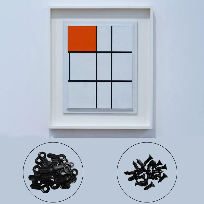 100 Pieces Metal Picture Frames Turn Button Fasteners with 100 Pieces Screws, Pi