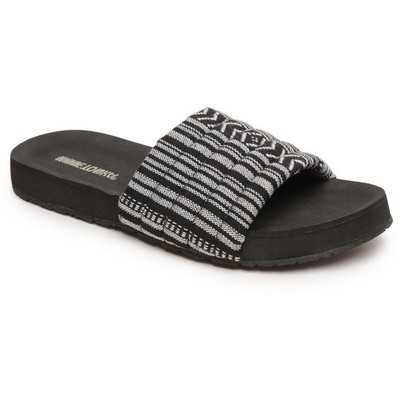 

Женские сандалии без шнуровки Minnetonka Heidi черно-белые, размер 7, средний (B,M) BHFO 0514, Black/white, Heidi