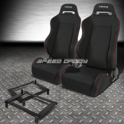 ГОНОЧНОЕ СИДЕНЬЕ NRG 2 TYPE-R С КРАСНЫМИ СТЕЖКАМИ + НИЗКИЙ КРОНШТЕЙН ДЛЯ 02-06 DC5 ACURA RSX