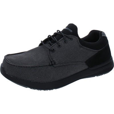 

Skechers Мужские Elent - Удобные парусиновые топсайдеры Mosen на шнуровке Оксфорды BHFO 4283, Black/black, Elent - Mosen