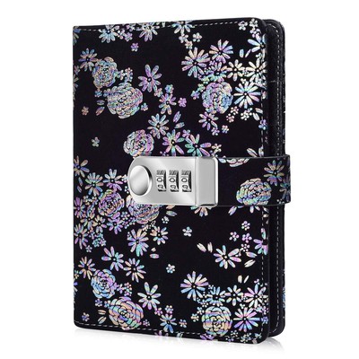 Diary with Lock PU Leather Multi Color Combination Lock Journal Combination L...